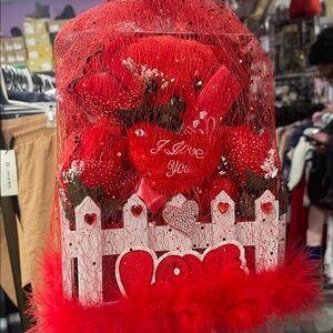 Romantic Red Gift Set with Heart Decor